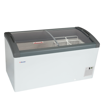 Pultová mraznička, posuv. oblé veko Focus 131 GREY