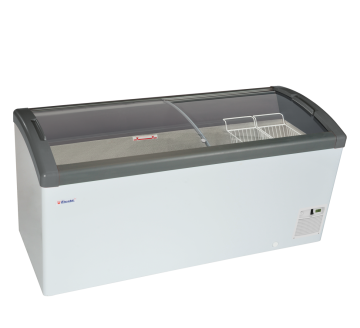 Pultová mraznička, posuv. oblé veko Focus 171 GREY