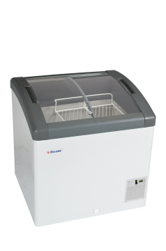 Pultová mraznička, posuv. oblé veko Focus 73 GREY