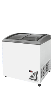 Pultová mraznička presklené oblé veko ARO 206/2 Grey Edge