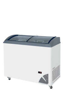 Pultová mraznička presklené oblé veko ARO 306/2 Grey Edge