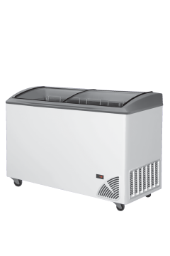 Pultová mraznička presklené oblé veko ARO 406/2 Grey Edge