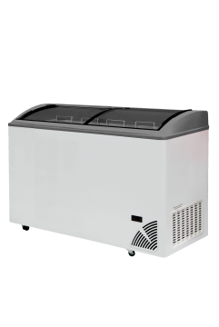 Pultová mraznička presklené oblé veko ARO 506/2 Grey Edge