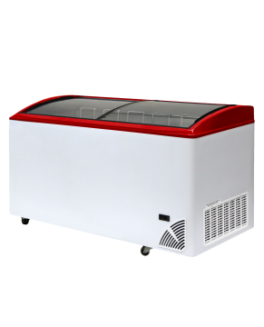 Pultová mraznička presklené oblé veko ARO 606/2 Red Edge