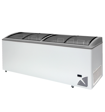 Pultová mraznička presklené oblé veko ARO 706/2 Grey Edge