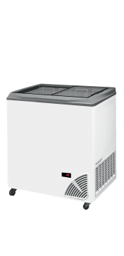 Pultová mraznička presklené rovné veko ARO 201/2 Grey Edge