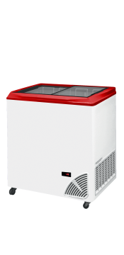 Pultová mraznička presklené rovné veko ARO 201/2 Red Edge