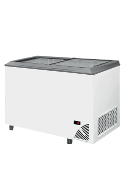 Pultová mraznička presklené rovné veko ARO 501/2 Grey Edge