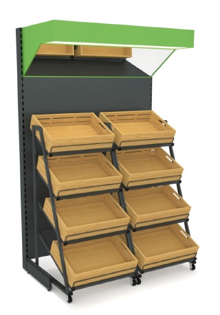 SIMPLE Stojan na zeleninu integrovaný v regálovom systéme